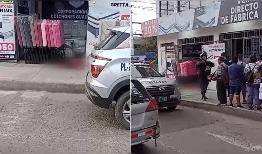 Victima terminó tendida en la vereda tras el ataque que recibió. Foto: Difusión