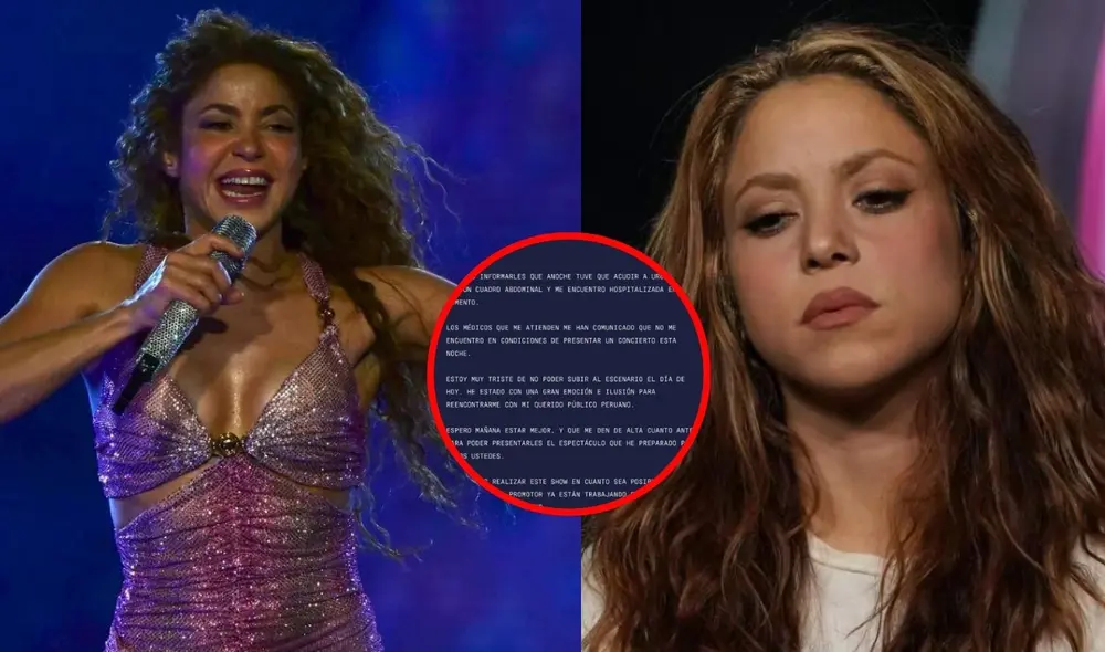 Se suspende concierto de Shakira tras anunciar problemas de salud de la cantante. Foto: difusión/Instagram