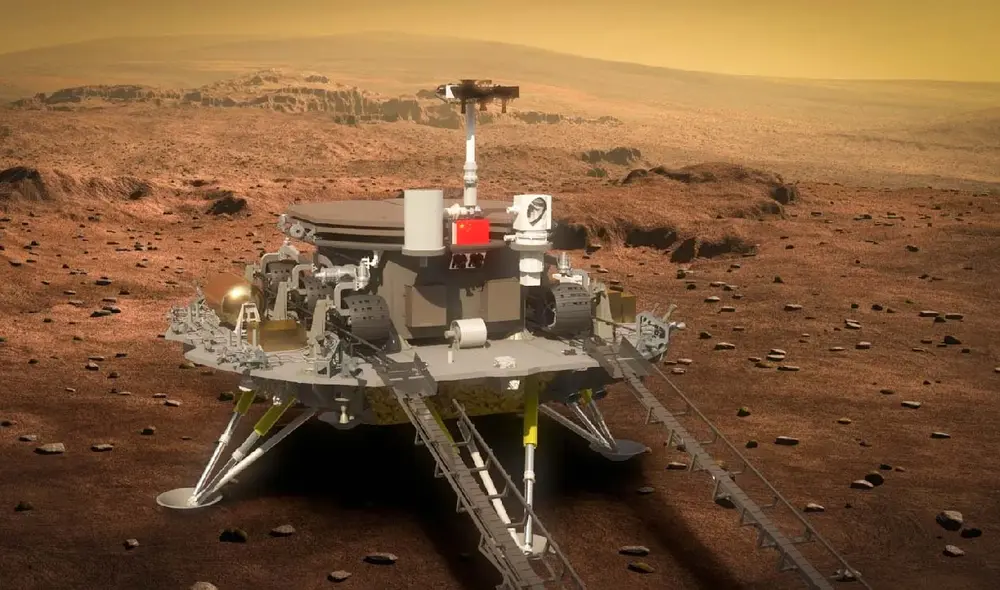 Un reciente estudio sugiere que Marte tuvo un océano en su hemisferio norte hace 3.500 millones de años, según datos obtenidos por el rover chino Zhurong.Foto: Xinhua