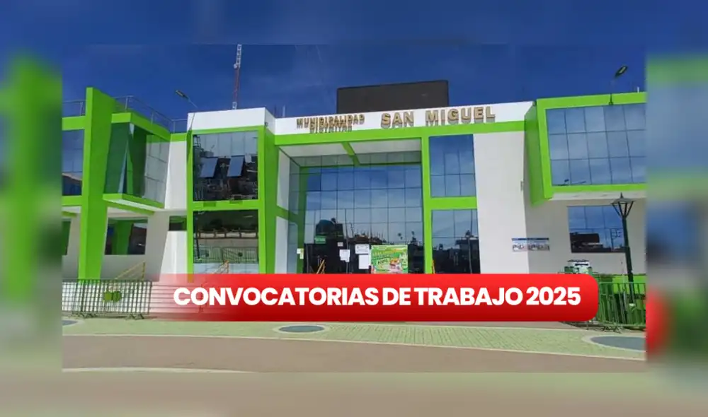 Municipalidad Distrital de San Miguel ha publicado una convocatoria para varias vacantes laborales. Foto: Composición LR/Difusión