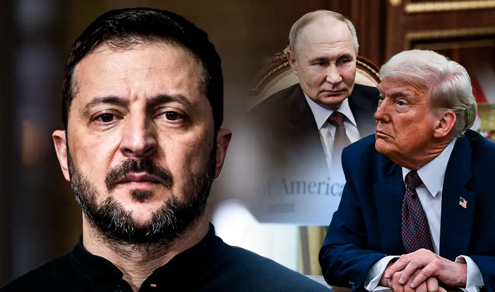 Zelensky se pronunció un día después de las declaraciones del vicepresidente de Estados Unidos, J.D. Vance. Foto: Composición LR/AFP.