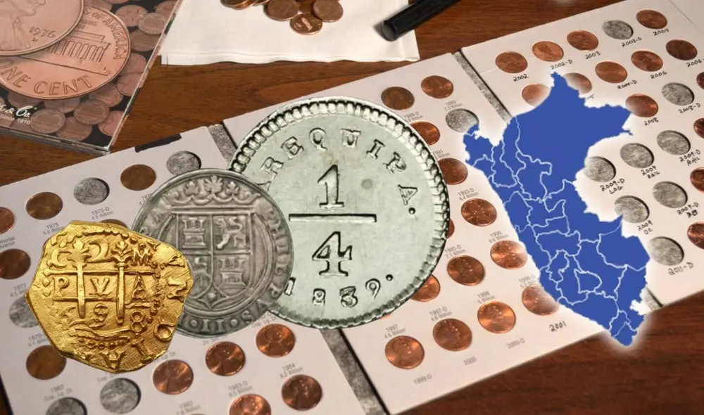 Algunas monedas antiguas de Perú son verdaderos tesoros históricos, cuyo valor en el mercado de coleccionistas puede alcanzar cifras millonarias debido a su rareza y relevancia. Foto: composición LR