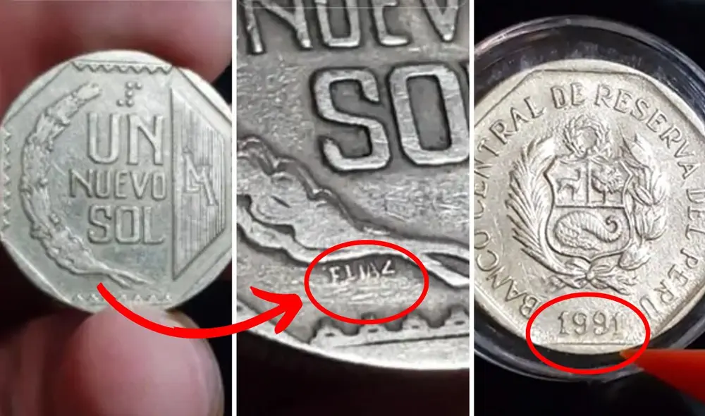 La moneda peruana de 1 sol de 1991 es más que una simple pieza de metal, es un fragmento de la historia económica del Perú. Foto: composición LR