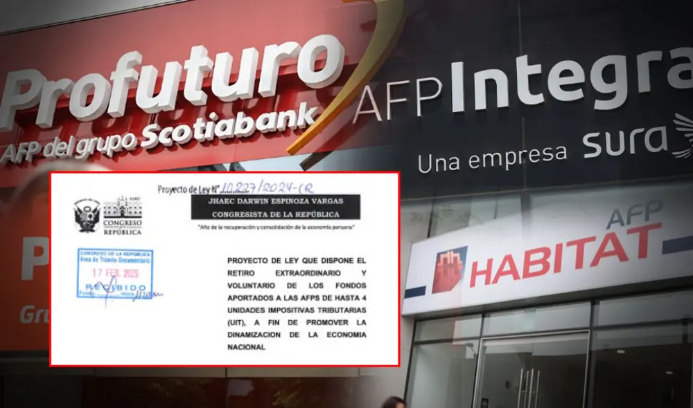 AFPs y proyecto de ley. Foto: composición LR