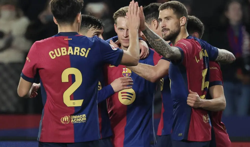 Barcelona registra 16 triunfos en lo que va de LaLiga de España 2024-2025. Foto: AFP