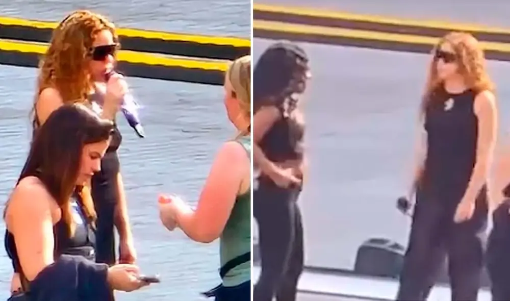 Shakira en su prueba de sonido. Foto: Composición LR/Captura/Instagram