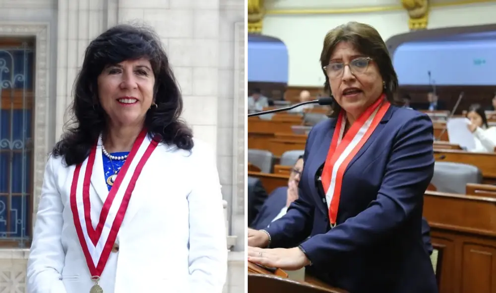 Janet Tello y Delia Espinoza se opusieron a la reforma de la ley de extinción de dominio.Foto: composición LR Janet Tello y Delia Espinoza se opusieron a la reforma de la ley de extinción de dominio.Foto: composición LR
