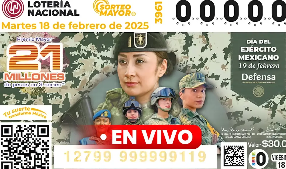 El Sorteo Mayor de la Lotería Nacional de México se juega todos los martes a las 8.00 p. m. Foto: Lotería Nacional de México