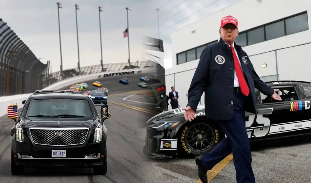 Donald Trump fue cuestionado por asistir a la carrera Daytona 500 de la Nascar Cup. Foto: Lr/ESPN Donald Trump fue cuestionado por asistir a la carrera Daytona 500 de la Nascar Cup. Foto: Lr/ESPN