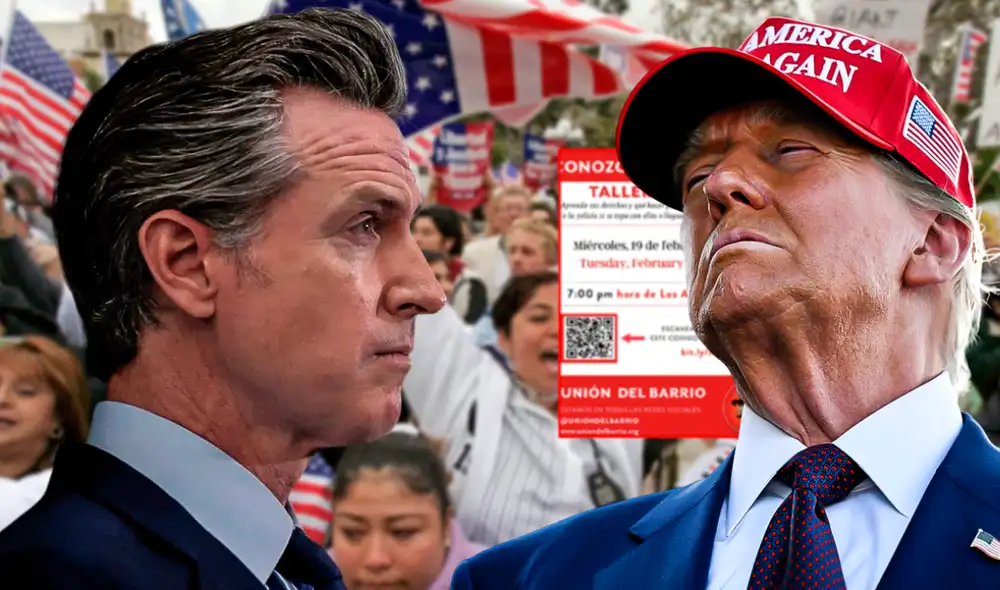 Inmigrantes buscan evitar las deportaciones de Trump en California con esta coalición. Foto: composición LR/AFP