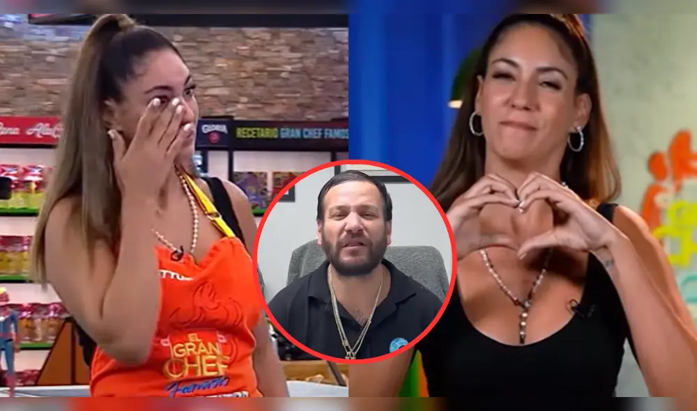 Tilsa Lozano no pudo contener la emoción al ver el mensaje que envió su expareja, Miguel Hidalgo. Foto: Composición LR/Latina