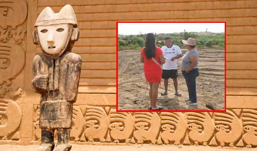 La destrucción de sitio arqueológico fue denunciado por un grupo de agricultores. Foto: composición LR/Andina