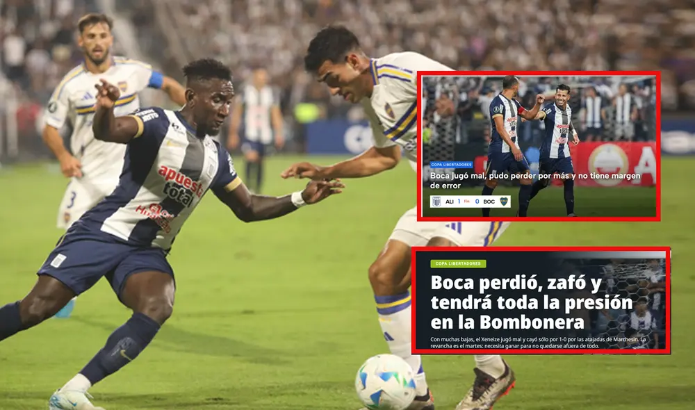 Reacción de la prensa argentina al triunfo de Alianza Lima sobre Boca. Foto: composición lR/Olé/TyC Sports