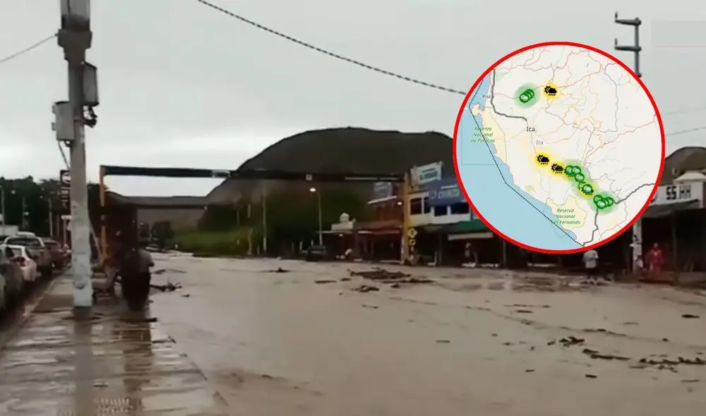 Desborde del río Ingenio en Ica provoca cierre de rutas y daños en viviendas. Foto: captura Canal N/SUTRAN