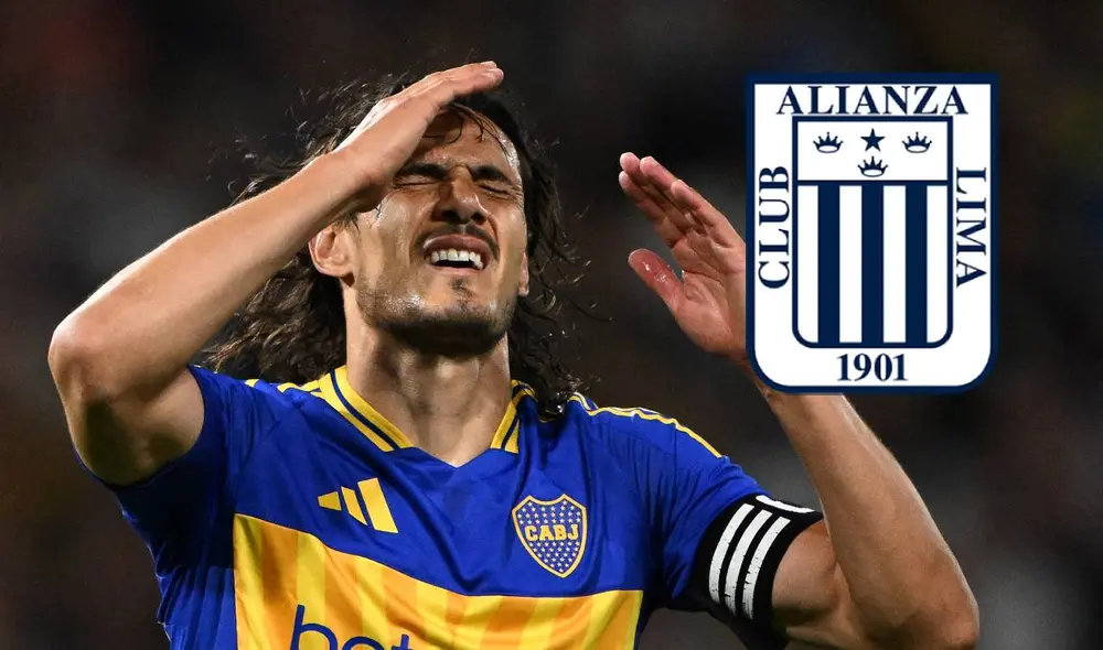 Edinson Cavani fue uno de los ausentes en Boca Juniors en el partido de ida contra Alianza Lima por la fase 2 de la Copa Libertadres 2025. Foto: composición LR/AFP