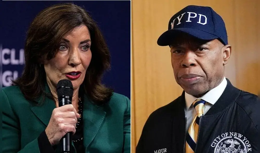 Kathy Hochul evalúa la destitución del alcalde Eric Adams en Estados Unidos. Foto: Fox News