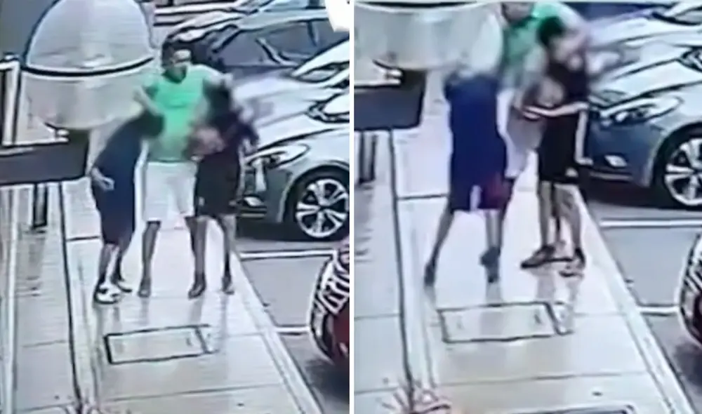 Las cámaras documentaron la violenta acción. Foto: captura/panamericana Las cámaras documentaron la violenta acción. Foto: captura/panamericana