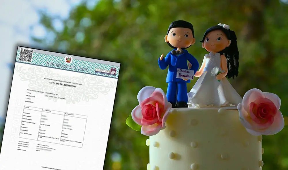 Reniec permite que los matrimonios accedan a una copia de su acta. Foto: composición LR/Andina Reniec permite que los matrimonios accedan a una copia de su acta. Foto: composición LR/Andina