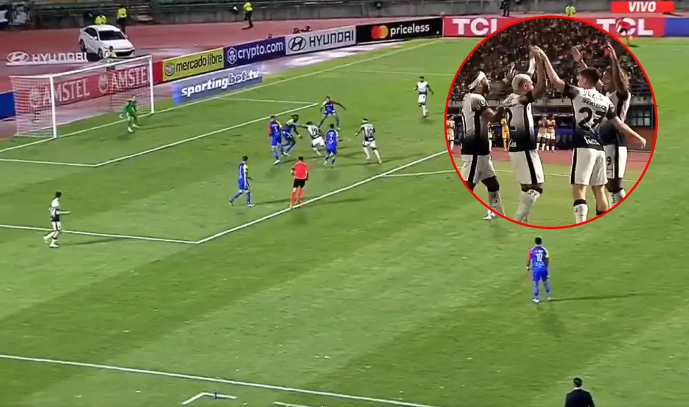 André Carrillo anotó su primer gol con Corinthians. Foto: composición LR/captura de ESPN