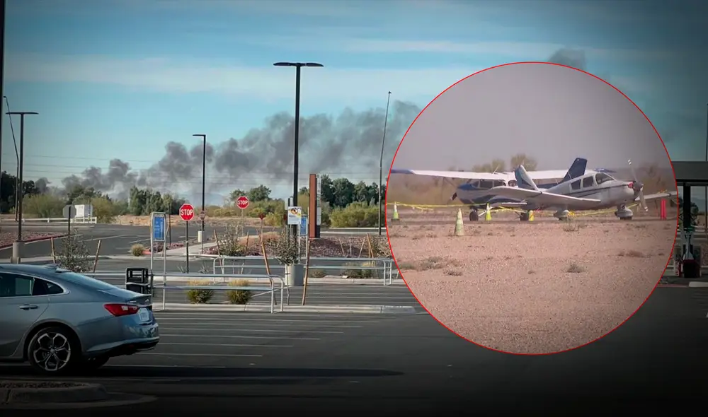 Un accidente aéreo en Arizona dejó la muerte de 2 personas, según informaron reportes. Foto: Composición LR