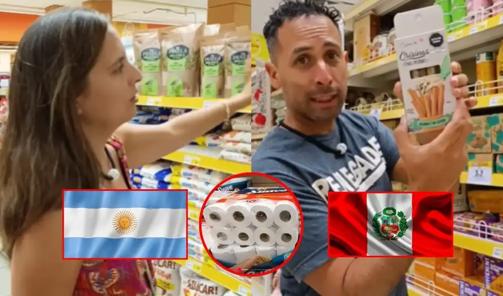 Una familia argentina visitó un supermercado en Lima y quedó sorprendida por el tamaño de los productos. Foto: composición LR Una familia argentina visitó un supermercado en Lima y quedó sorprendida por el tamaño de los productos. Foto: composición LR