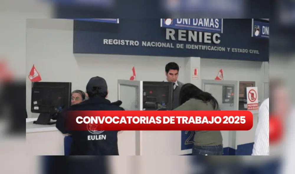Reniec ha abierto una nueva convocatoria de empleo dirigida a técnicos y profesionales universitarios. Foto: Composición LR/Difusión