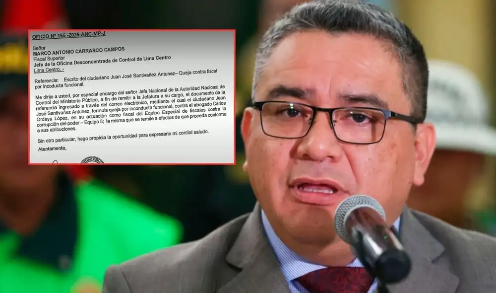 Juan José Santiváñez busca la destitución del fiscal Carlos Ordaya | Composición: LR.