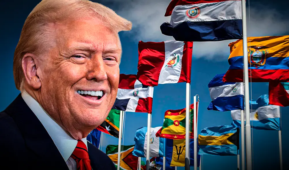 Donald Trump cumple un mes en la Casa Blanca y sus medidas han impactado la política internacional de América Latina. Foto: Composición Gerson Cardoso/LR/AFP