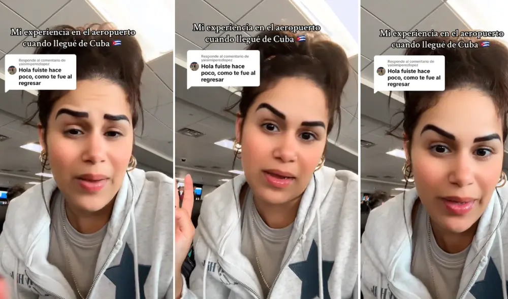Una cubana decidió contar su experiencia al volver a Estados Unidos y contar con su estatus legal. Foto: composición LR/captura de pantalla de TikTok Una cubana decidió contar su experiencia al volver a Estados Unidos y contar con su estatus legal. Foto: composición LR/captura de pantalla de TikTok