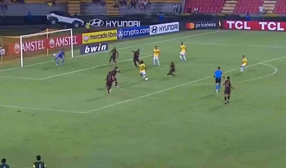 Melgar y Tolima se enfrentan en el Estadio Manuel Murillo Toro. Foto: captura de ESPN