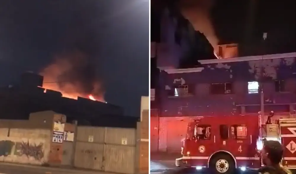 Bomberos se movilizan para controlar un incendio registrado en un edificio en La Victoria. Foto: Composición LR Bomberos se movilizan para controlar un incendio registrado en un edificio en La Victoria. Foto: Composición LR