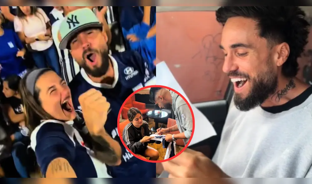 Gino Assereto recibió una gran sorpresa de ‘Majo con Sabor’. Foto: Composición LR/TikTok