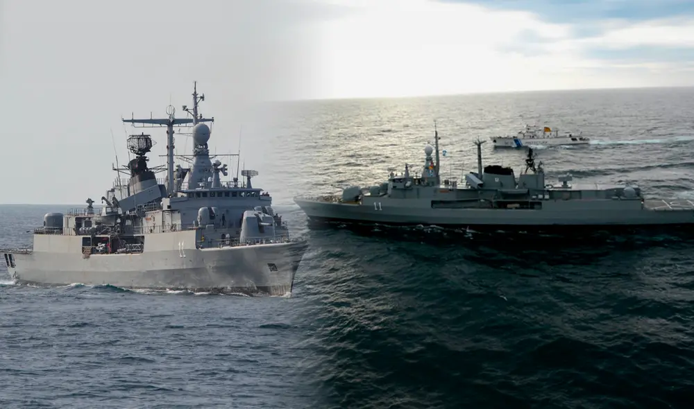 Los buques de guerra son determinantes para garantizar la seguridad en las aguas nacionales. Foto: composición LR/difusión