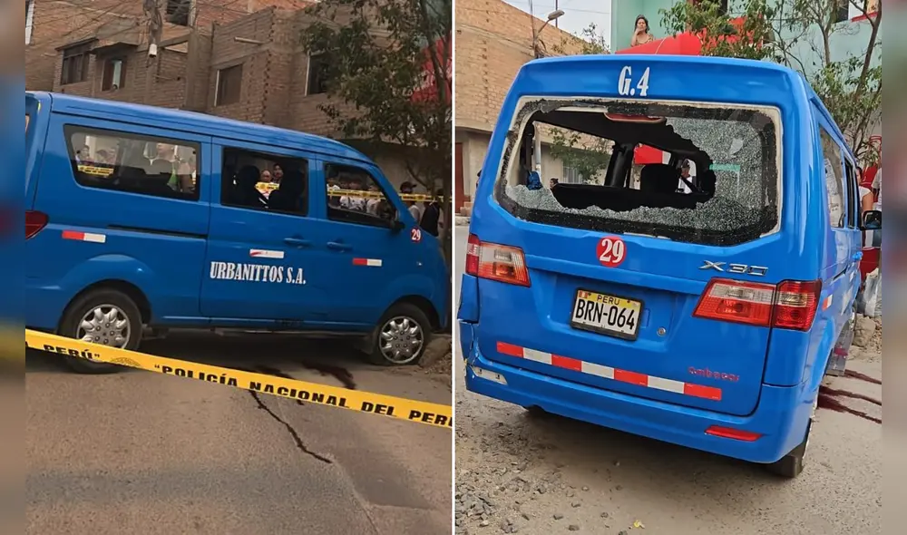 Vehículo terminó en medio de la vía tras el asesinato del conductor. Foto: Difusión