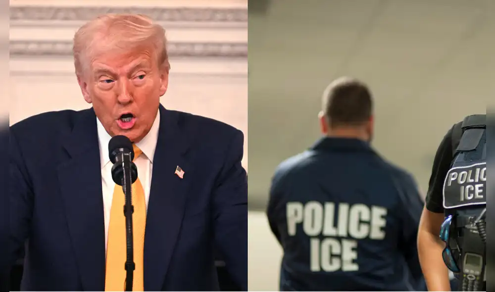 El presidente Trump y su zar fronterizo, Tom Homan, expresaron frustración por los resultados del ICE, especialmente tras un mes en el que se impusieron cuotas mínimas de arrestos de inmigrantes indocumentados. Foto: Composición LR/AFP/ICE El presidente Trump y su zar fronterizo, Tom Homan, expresaron frustración por los resultados del ICE, especialmente tras un mes en el que se impusieron cuotas mínimas de arrestos de inmigrantes indocumentados. Foto: Composición LR/AFP/ICE