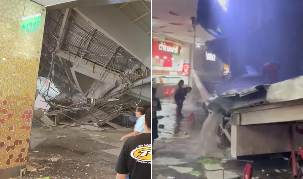Indecopi y Fiscalía investigan causas del colapso del techo en centro comercial. Foto: composición LR/difusión Indecopi y Fiscalía investigan causas del colapso del techo en centro comercial. Foto: composición LR/difusión