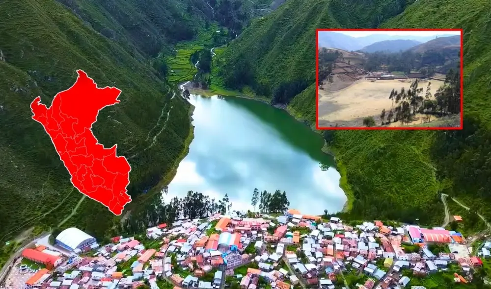 Cochapampa, la laguna que se seca cada año y oculta un campo de fútbol en los Andes peruanos. Foto: composición LR Cochapampa, la laguna que se seca cada año y oculta un campo de fútbol en los Andes peruanos. Foto: composición LR