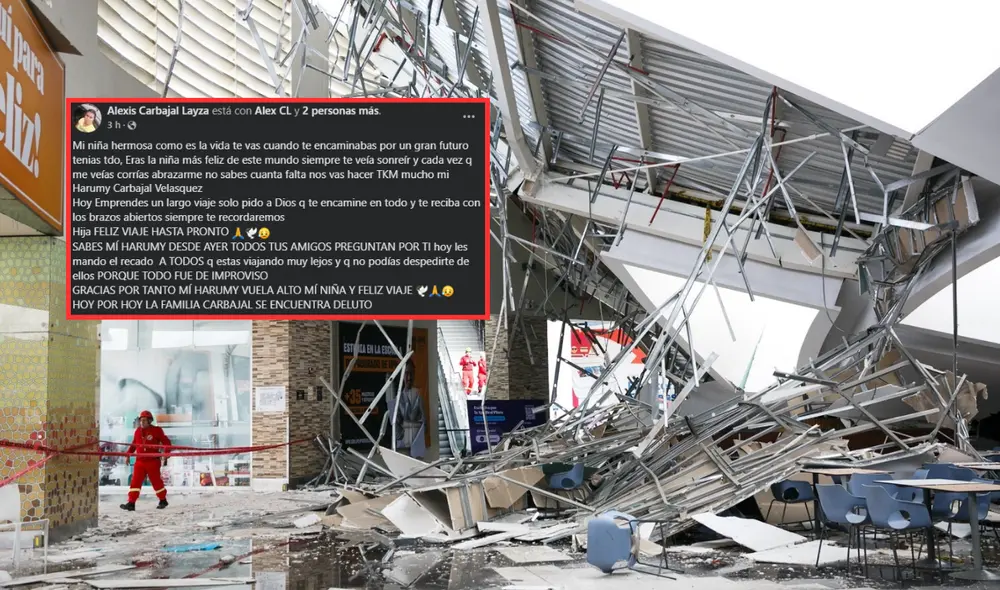 Alexi Carbajal, familiar de Harumi, compartió una emotiva publicación en redes sociales lamentando su pérdida. Foto: difusión/LR Alexi Carbajal, familiar de Harumi, compartió una emotiva publicación en redes sociales lamentando su pérdida. Foto: difusión/LR