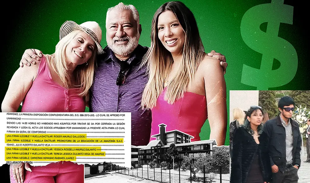 Izquierda, Teresa Dulanto, Roger Amuruz y su hija mayor Rosselli Amuruz. Abajo, Roshel y Gianflavio Amuruz, el día que fueron defenestrados del velorio de su propio padre. Luego, la viuda diría que “no sabía” de la existencia de los jóvenes Izquierda, Teresa Dulanto, Roger Amuruz y su hija mayor Rosselli Amuruz. Abajo, Roshel y Gianflavio Amuruz, el día que fueron defenestrados del velorio de su propio padre. Luego, la viuda diría que “no sabía” de la existencia de los jóvenes