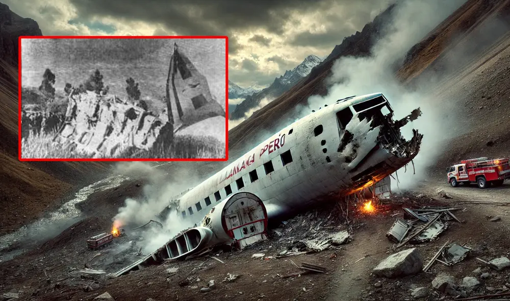 Así fue el fatídico accidente aereo del vuelo 502 de Lansa Perú. Foto: composición LR/ChatGPT