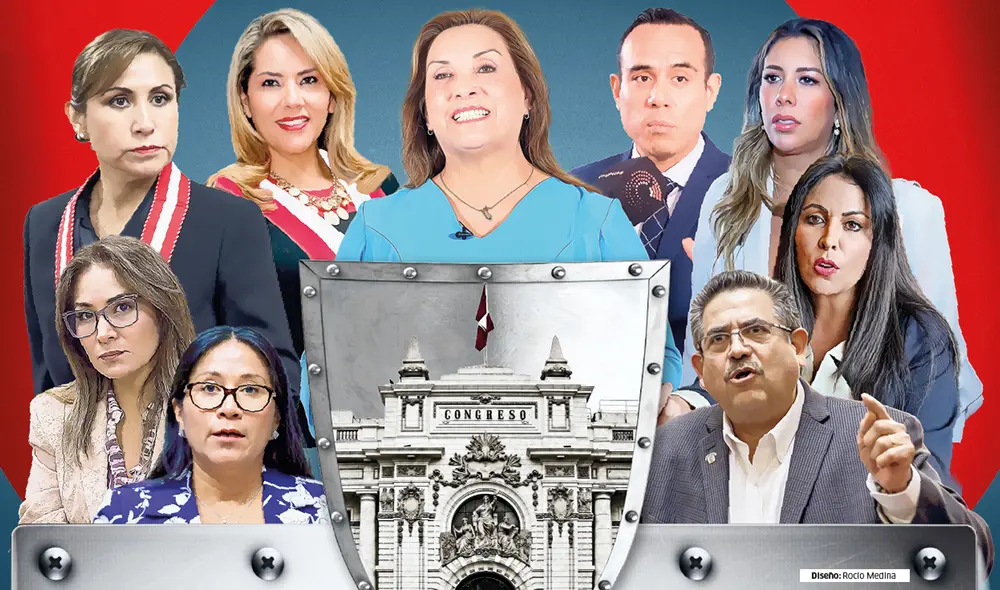 Los blindados del Congreso. Foto: composiciónLR/difusión