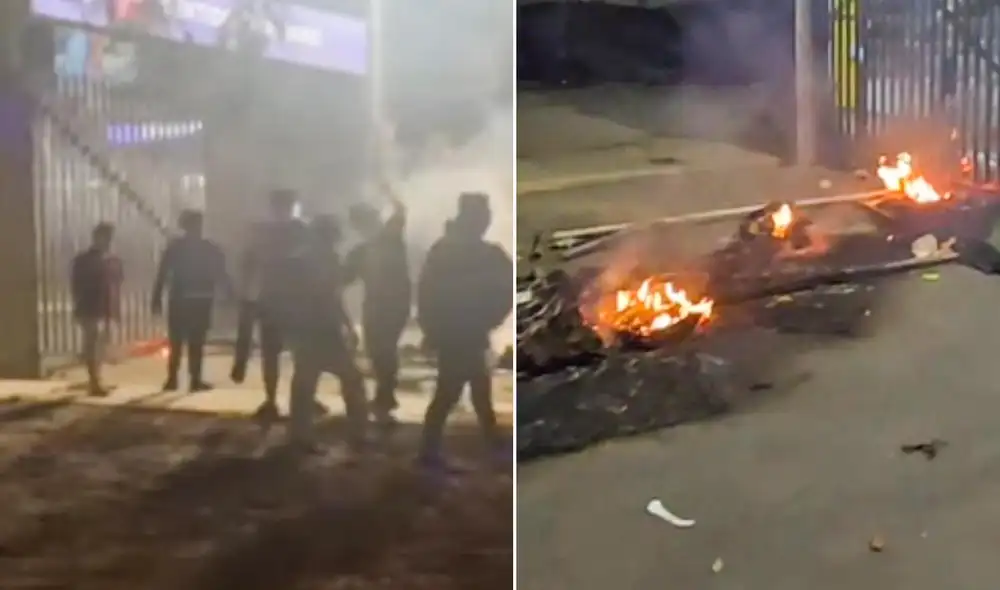 Un grupo de personas trataron de ingresar a Real Plaza Trujillo, centro comercial clausurado tras el colapso del techo del patio de comidas. Foto: composición LR Un grupo de personas trataron de ingresar a Real Plaza Trujillo, centro comercial clausurado tras el colapso del techo del patio de comidas. Foto: composición LR
