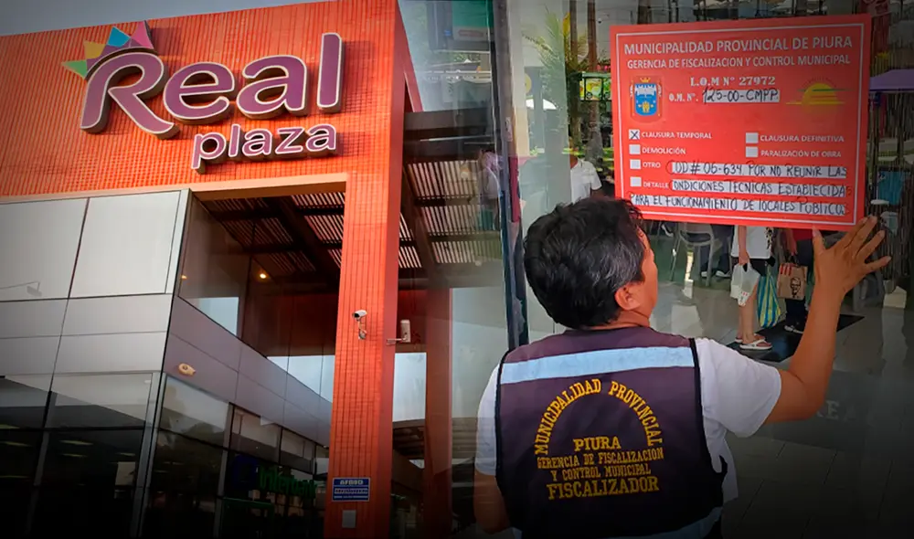 Personal de la Municipalidad de Piura y Defensa Civil llegó al centro comercial este lunes 24 de febrero. Foto: Almendra Ruesta/La República