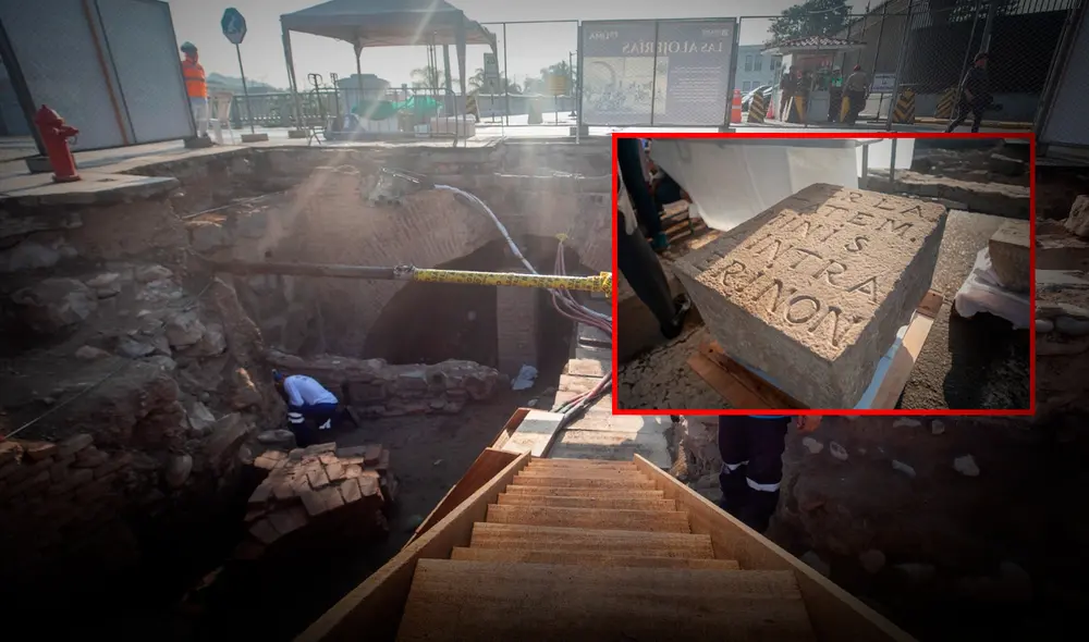 El hallazgo se trataría de los restos de un puente del siglo XVI construido en la ribera del río Rímac. Foto: Composición LR