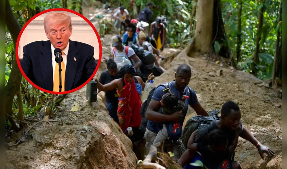 Decenas de migrantes venezolanos y colombianos que cruzaron el Darién rumbo a EE. UU. regresan a sus países por las estrictas políticas migratorias de Donald Trump. Foto: Composición LR/AFP/CNN
