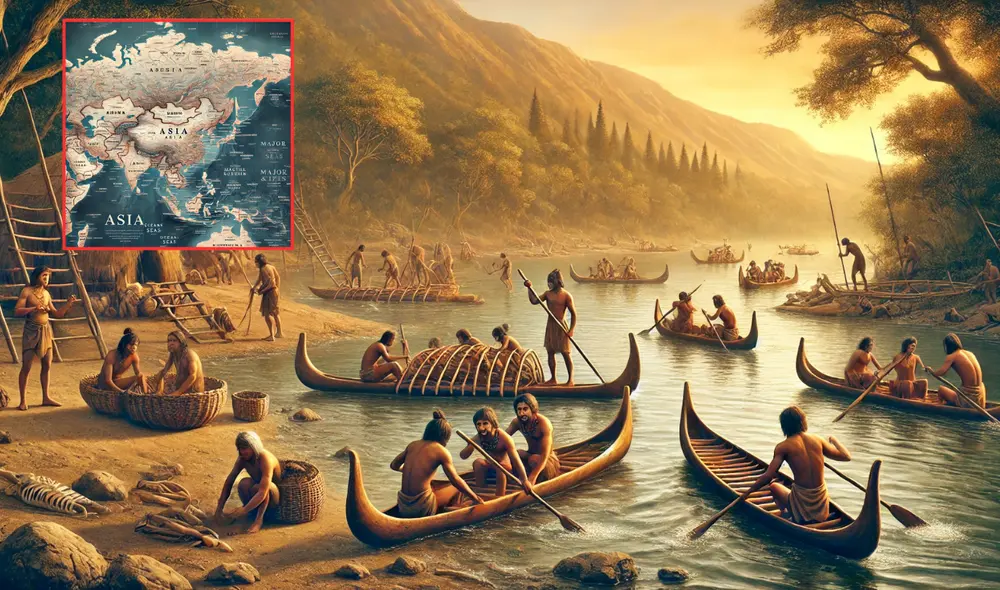 Los arqueólogos han encontrado evidencia de que los primeros barcos avanzados fueron creados en Asia hace 40.000 años. Foto: composición LR/chatgpt