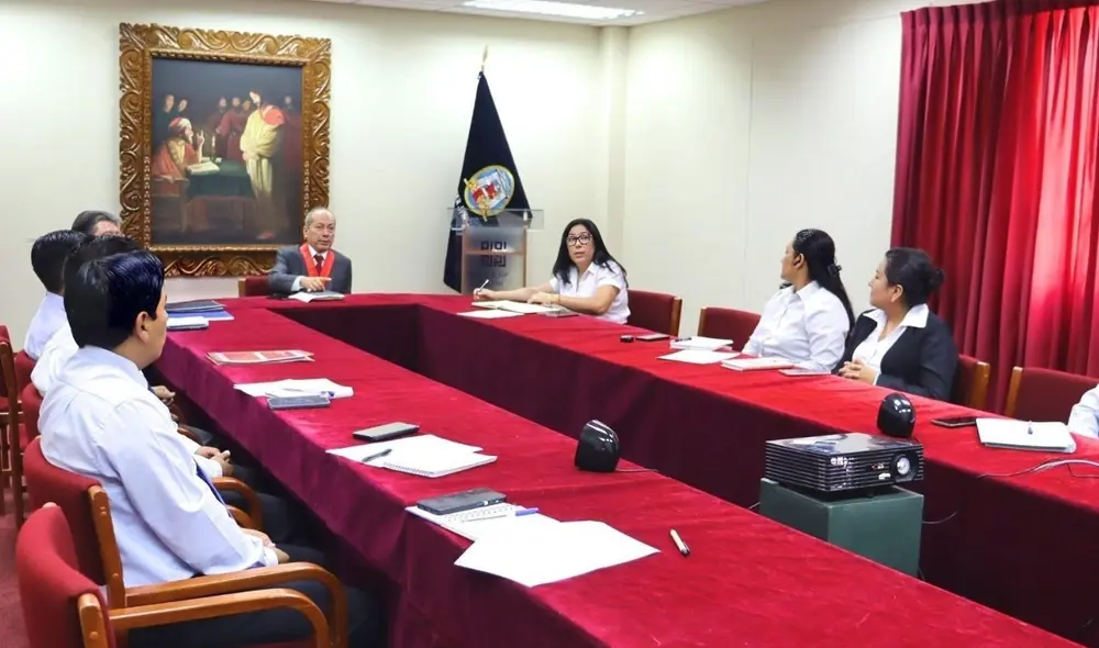 La reunión virtual fue encabezada por el juez supremo Ramiro Antonio Bustamante Zegarra, quien lidera el ETII Oralidad Civil. Fuente: Difusión.