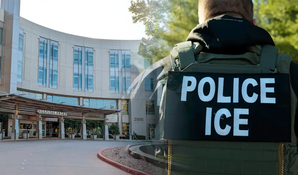 Los agentes de ICE detuvieron a una persona en California, pero fue llevada de emergencia al hospital. Foto: composición LR/ICE