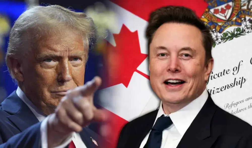 Donald Trump y Elon Musk envueltos en una nueva polémica con Canadá. Foto: Lr/CNN