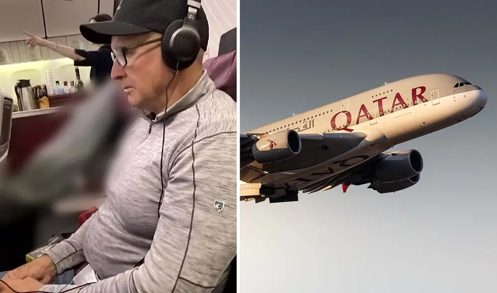 Una pareja australiana, Mitchell Ring y Jennifer Colin, vivió una experiencia impactante en un vuelo de Qatar Airways, viajando cuatro horas junto al cadáver de una pasajera que falleció a bordo. Foto: A current affair/Qatar Airways Una pareja australiana, Mitchell Ring y Jennifer Colin, vivió una experiencia impactante en un vuelo de Qatar Airways, viajando cuatro horas junto al cadáver de una pasajera que falleció a bordo. Foto: A current affair/Qatar Airways
